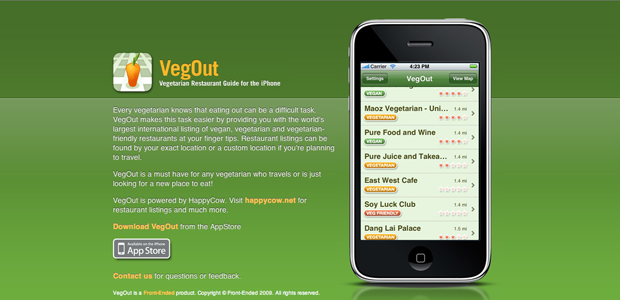 VegOut iPhone app
