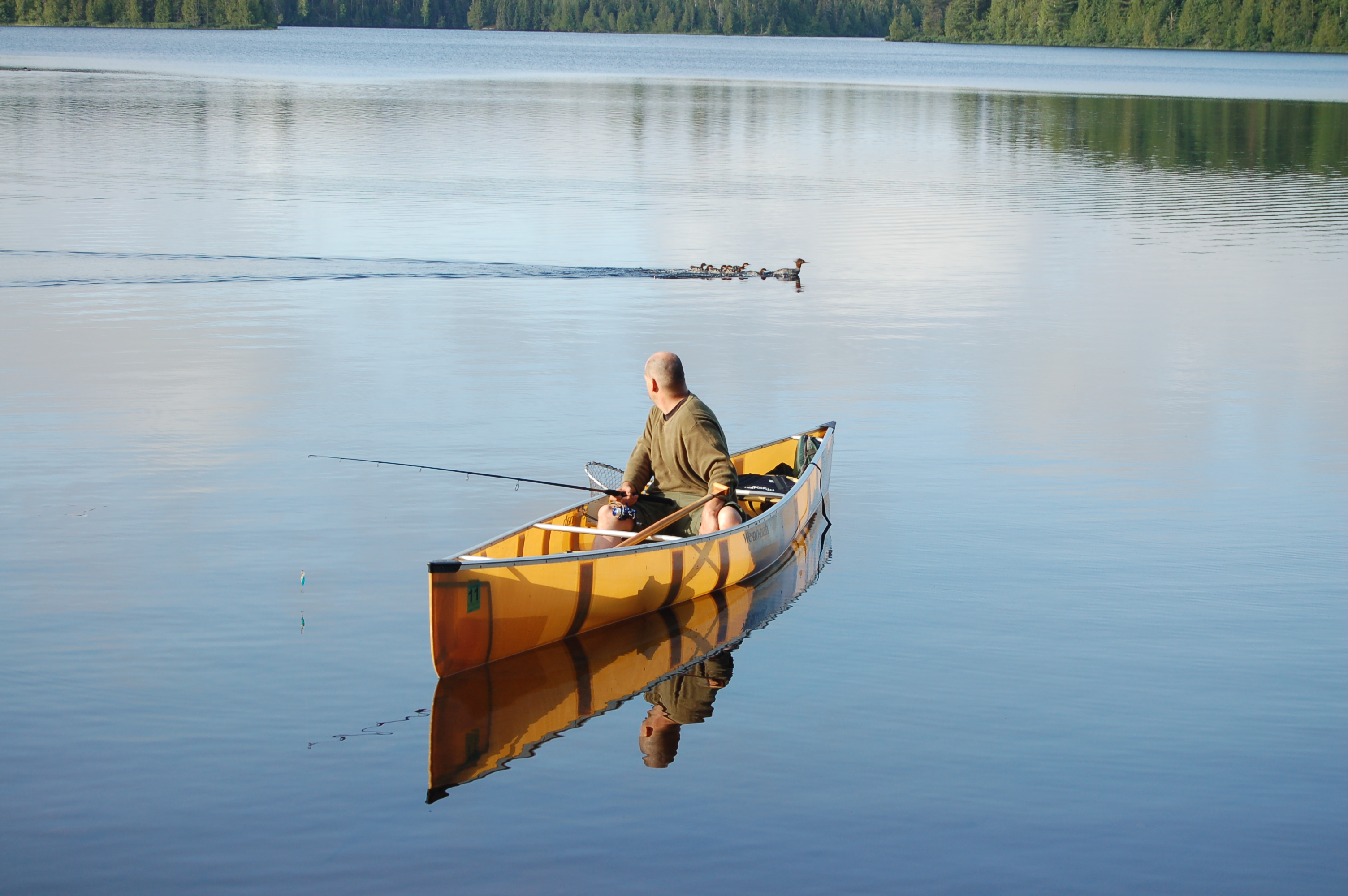 Internship pic #3 Dad in canoe