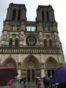 Rain did not deter us from climbing the towers of the Notre Dame Cathedral.