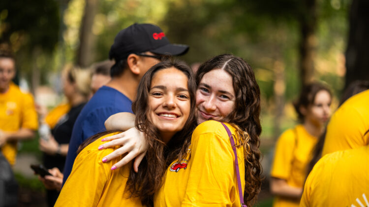 Photo of two students before Project Impact at Union Adventist University