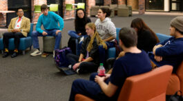 Photo of students at the Evidential Faith Bible study