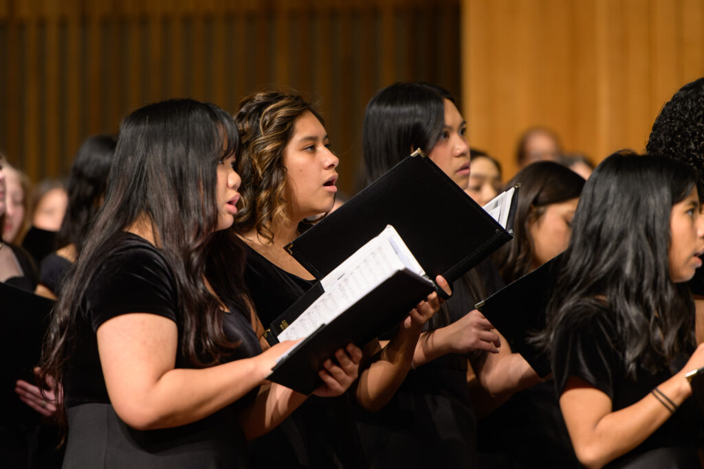 Photo of academy students singing during Music Festival at Union Adventist University