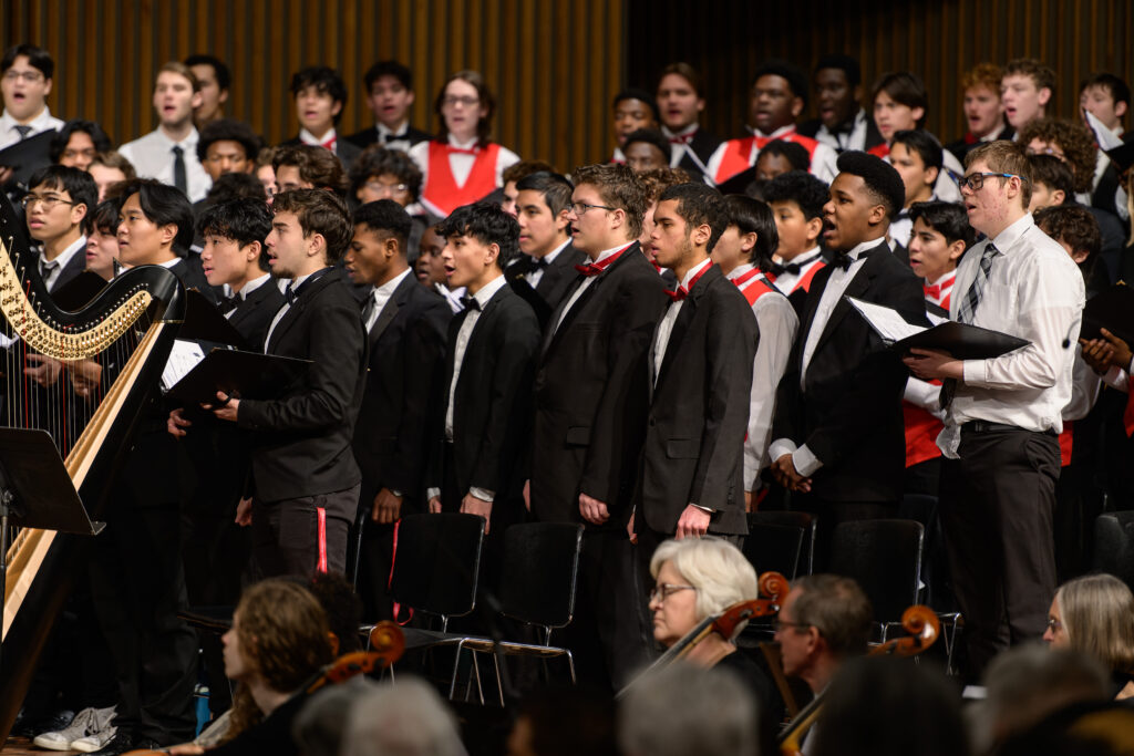 Photo of academy students singing during Music Festival at Union Adventist University