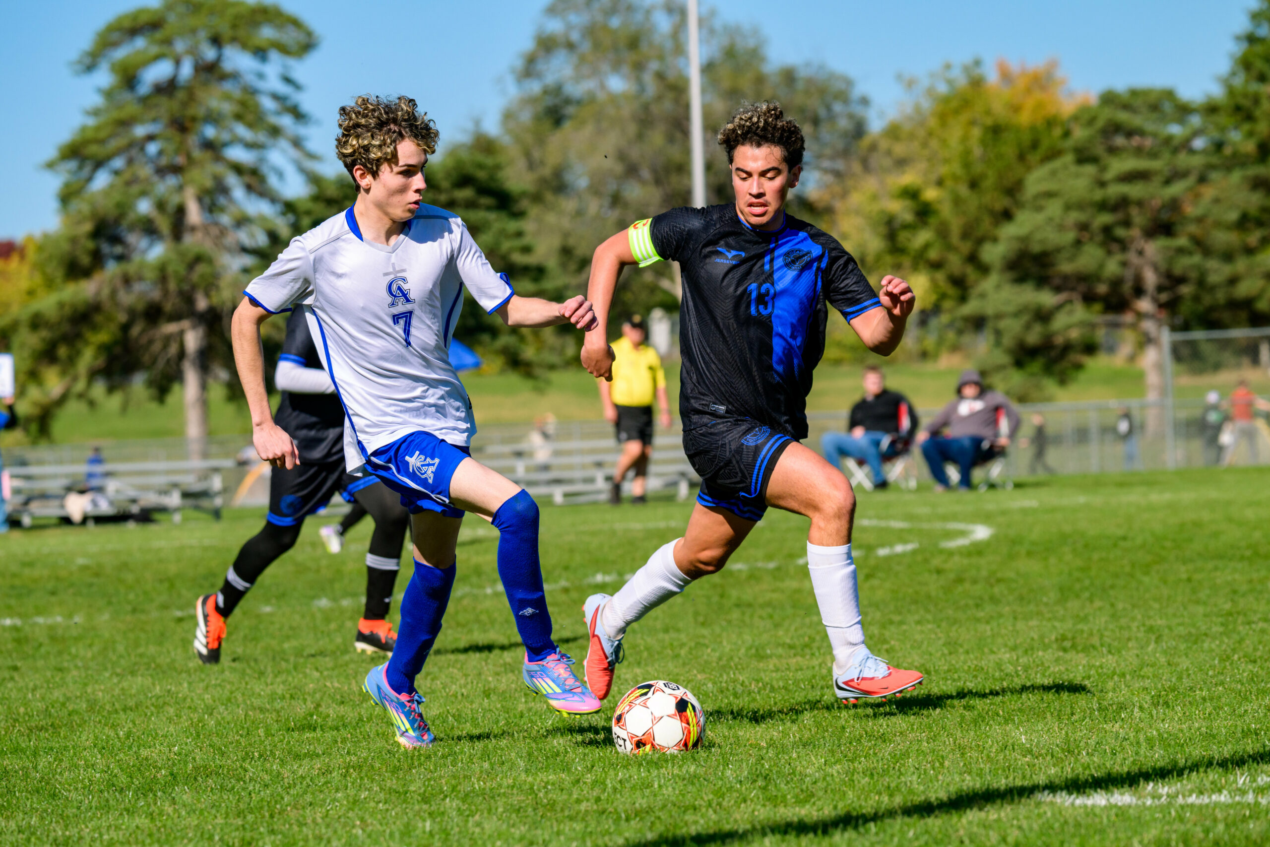 Photo of Campion and Ozark students playing soccer